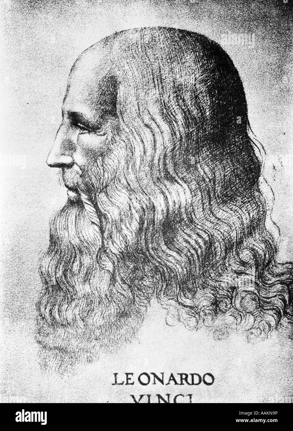 1452-1519 AUTORITRATTO DI LEONARDO DA VINCI Foto Stock