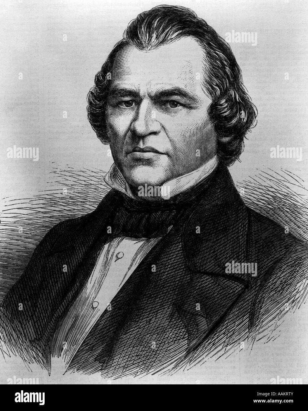 Ritratto ANDREW JOHNSON 1808 - 1875 xvii presidente americano dopo l assassinio di LINCOLN IMPEACHED e assolto Foto Stock