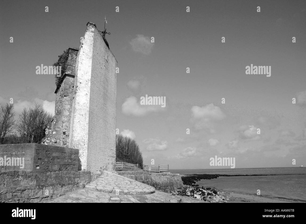 Resti della chiesa di St Helens, St Helens, Isola di Wight, Inghilterra, Regno Unito, GB. Foto Stock