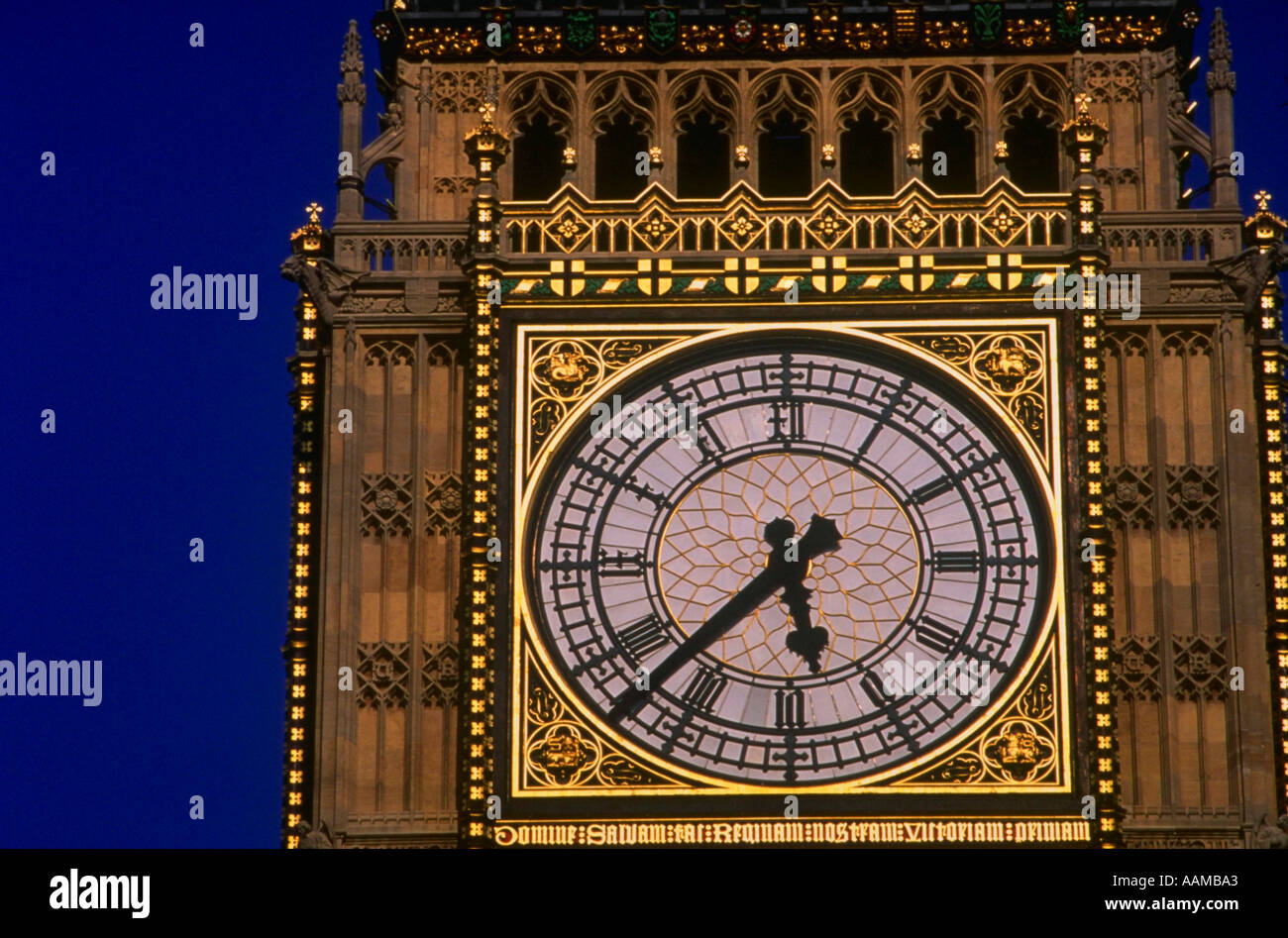 Big Ben orologio sulla casa del parlamento della Gran Bretagna Foto Stock