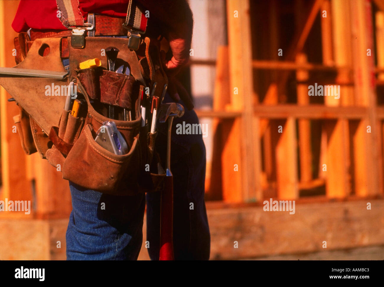 Telaio in legno home in costruzione NW Washington Foto Stock