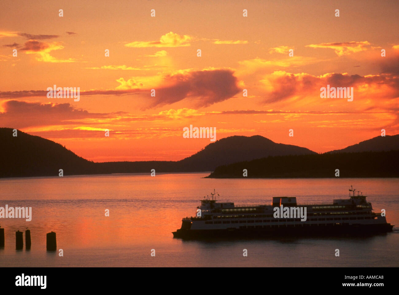 Stato di Washington Ferry Anacortes Washington Foto Stock