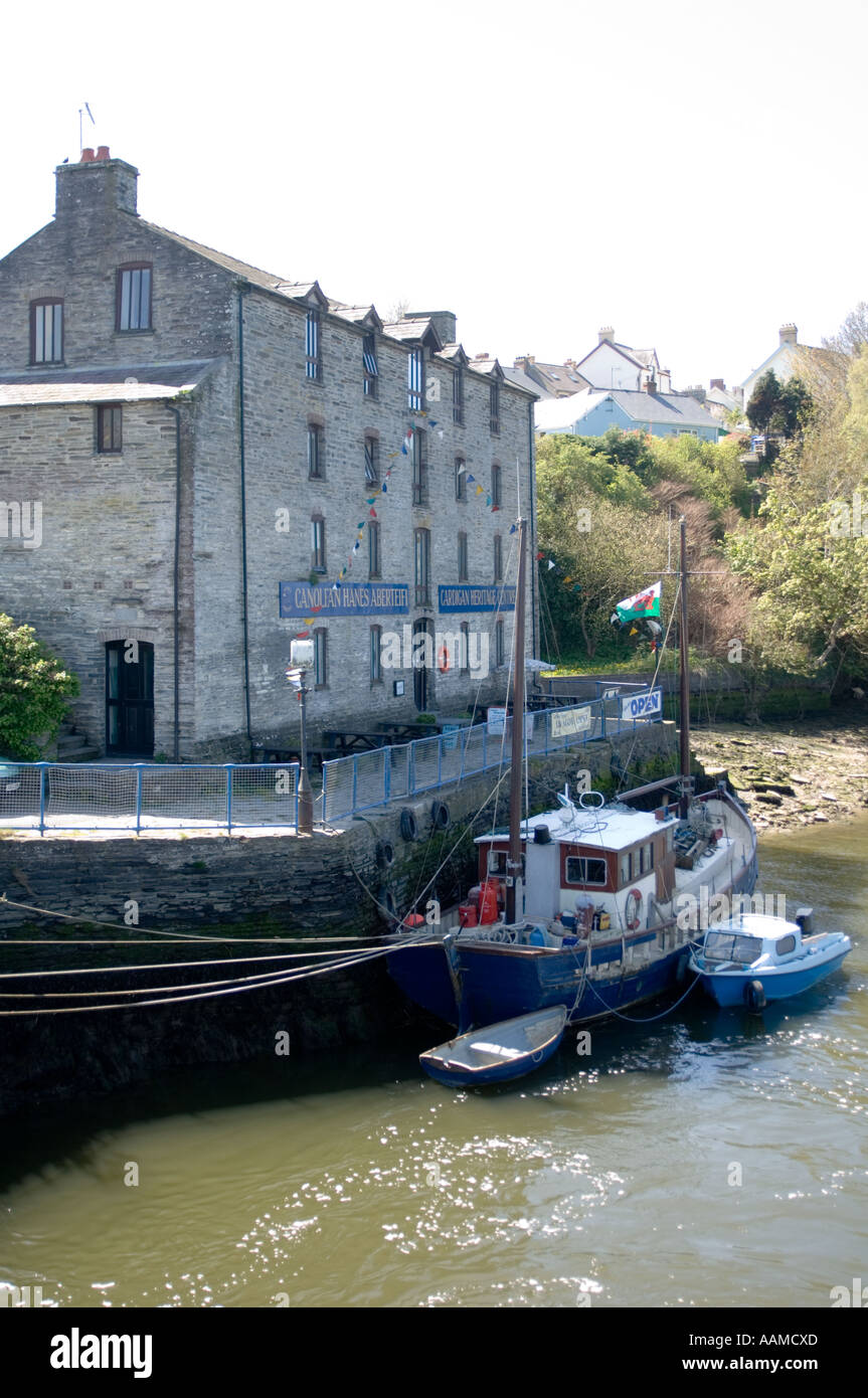 Cardigan Heritage Centre Sulle rive del fiume Teifi . Wales UK Foto Stock