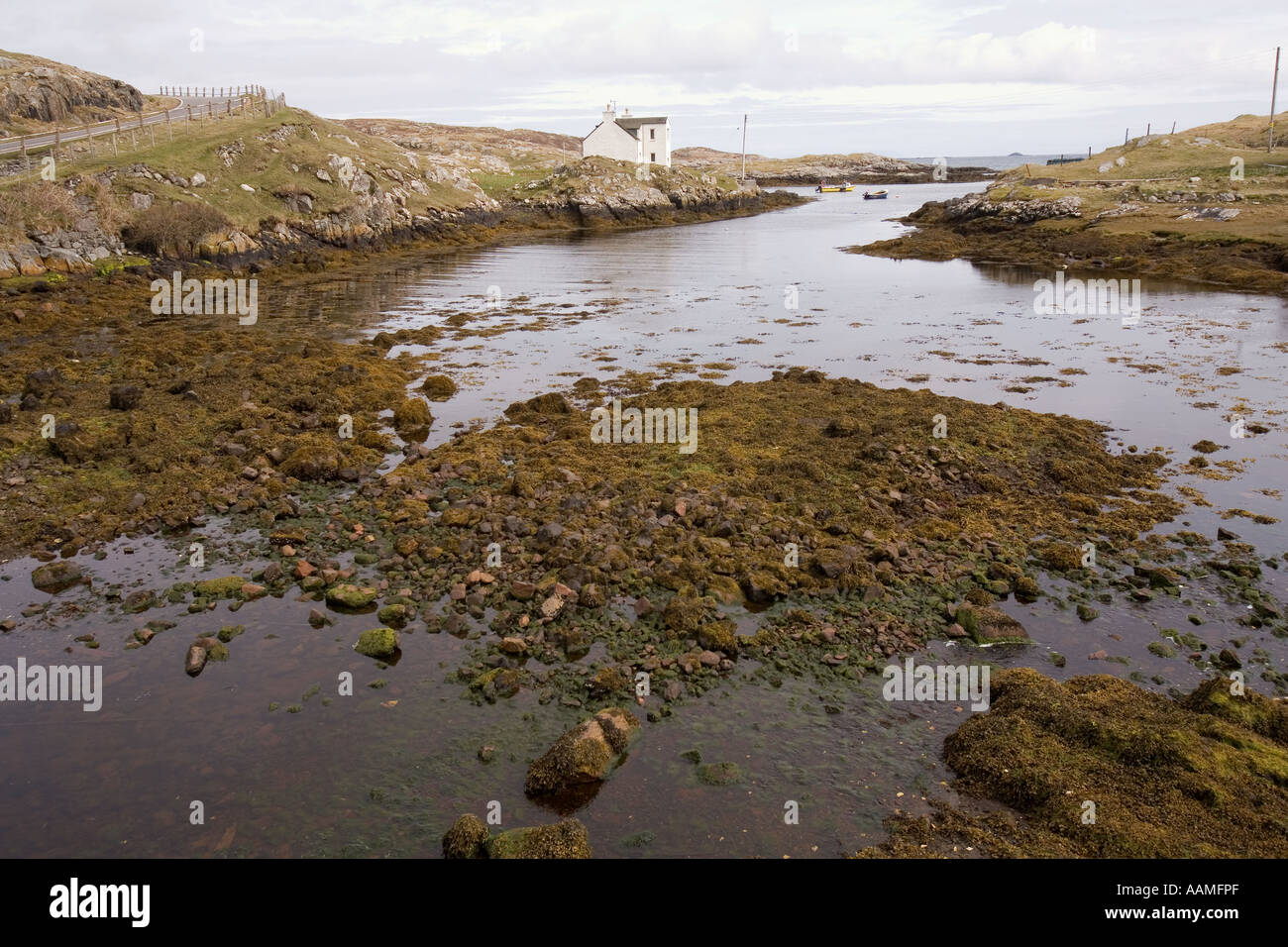 Regno Unito Scozia Western Isles Ebridi Esterne Barra costa a Bagh Shiarabhagh Foto Stock