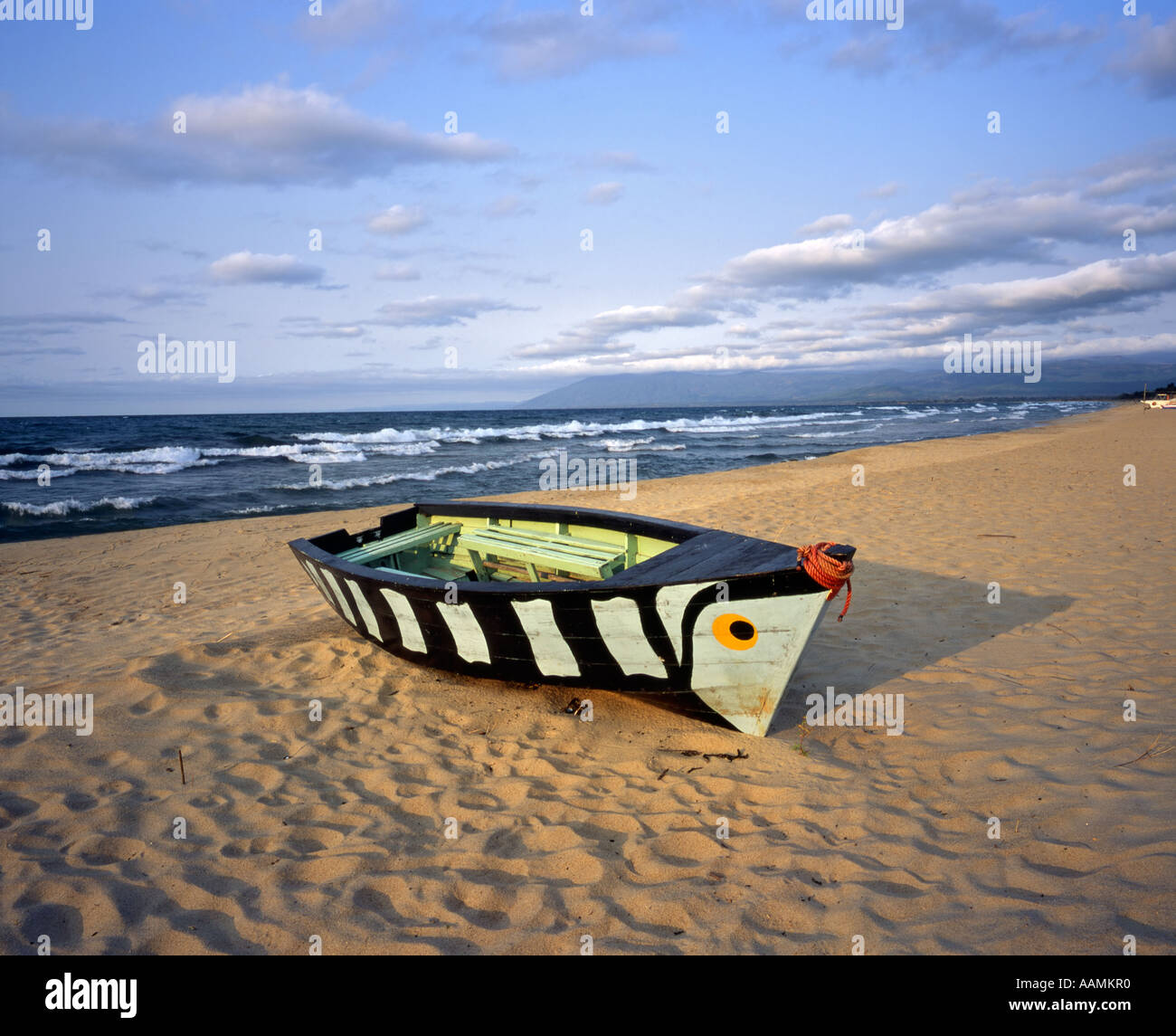 Fishermans barca, il Lago Malawi Malawi Foto Stock