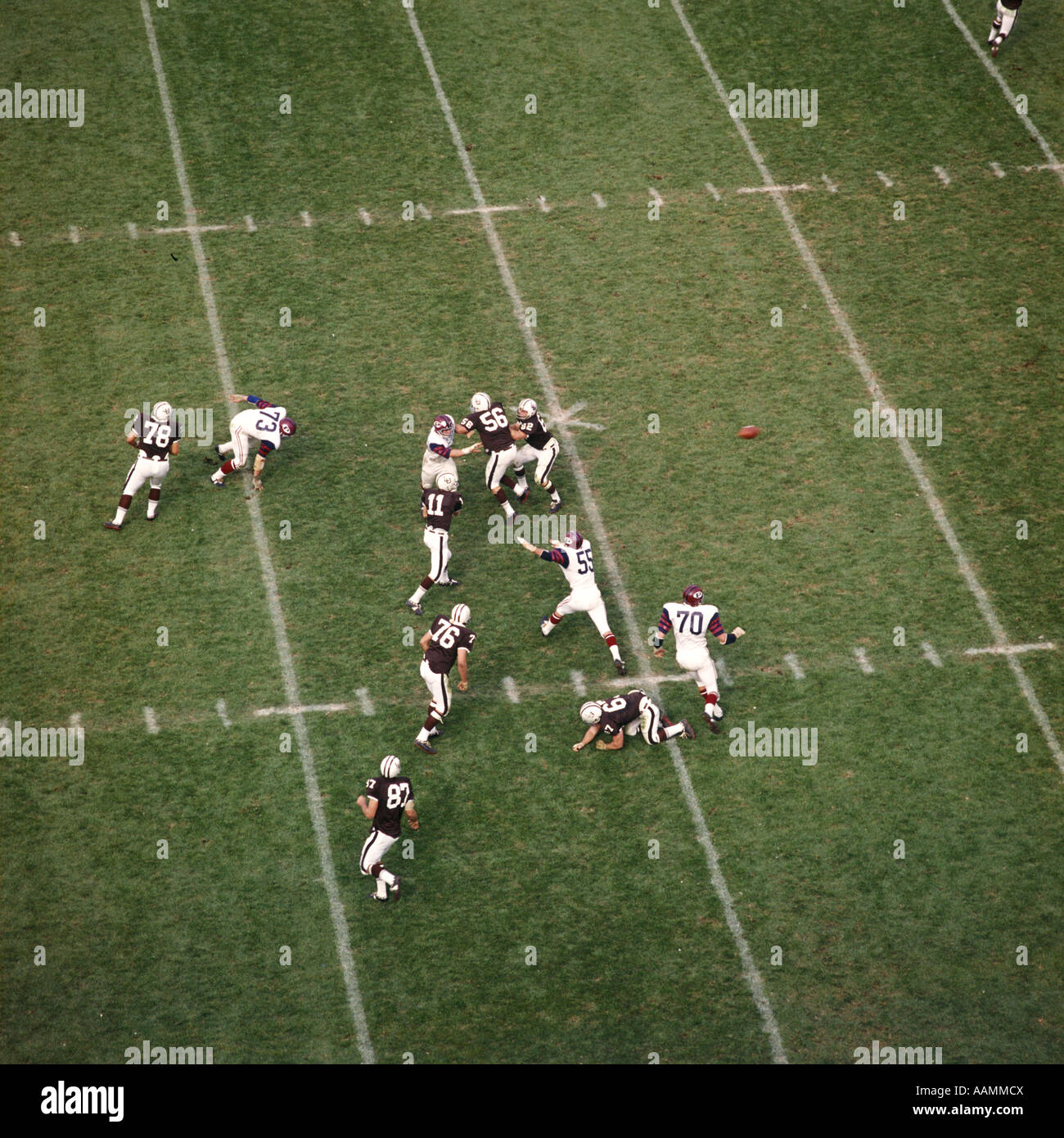 Vista aerea del gioco di gioco del calcio dell'Università di Penn e LEHIGH IN BETLEMME PA Foto Stock