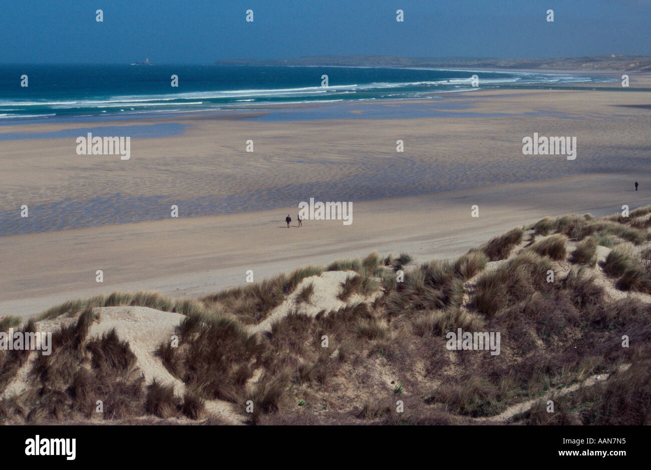 Porth Rene sands, Cornwall, England Regno Unito Foto Stock