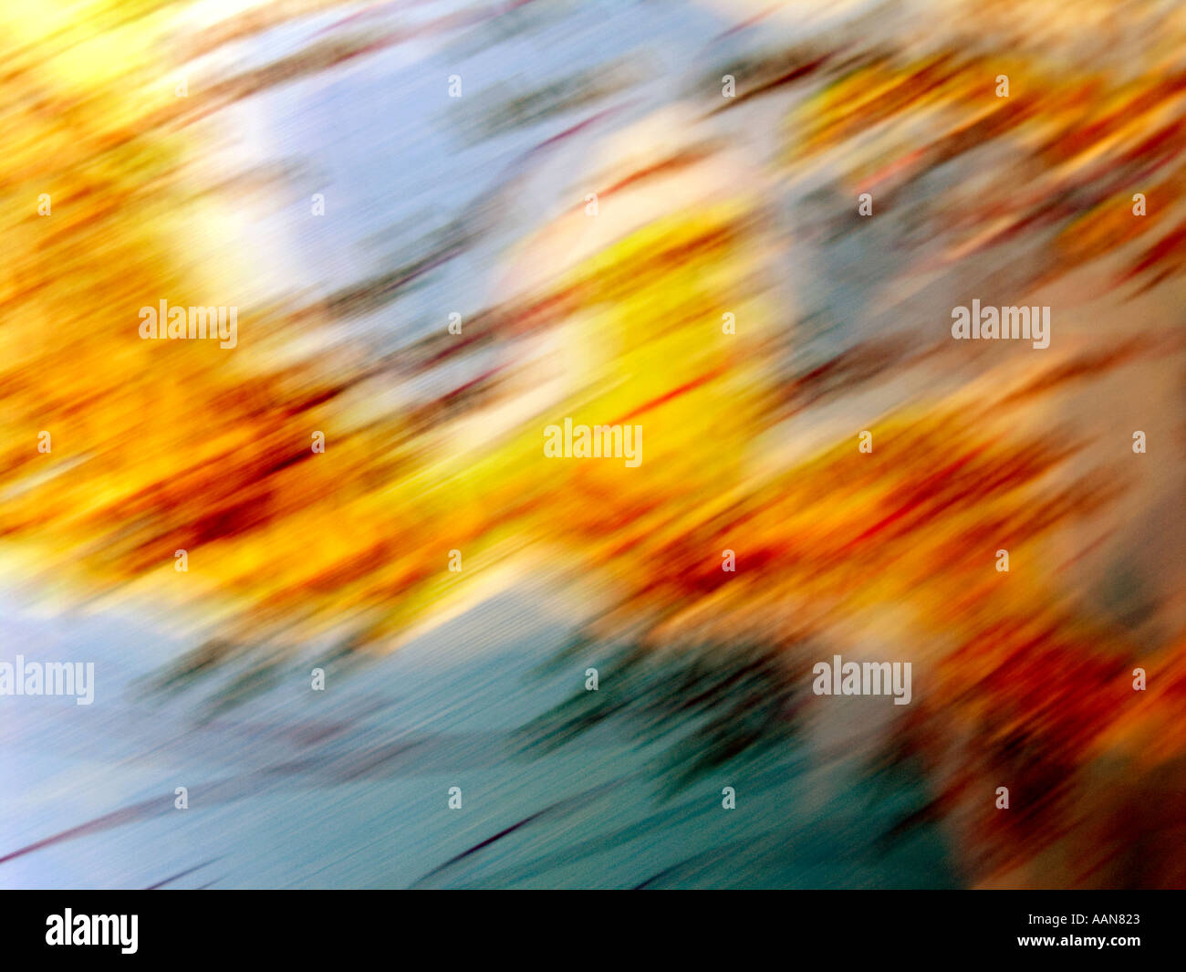 Di sfocatura di un mondo di filatura GLOBE Foto Stock