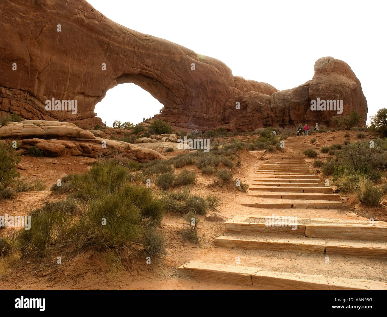 Finestra del nord. Arches National Park. Nei pressi di Moab. Lo stato dello Utah. Stati Uniti d'America Foto Stock