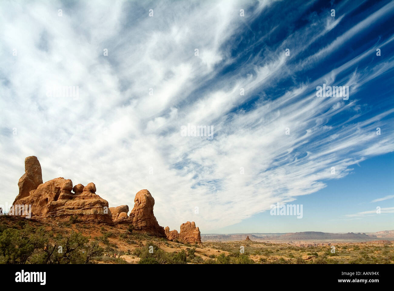 La torretta Arch. Arches National Park. Nei pressi di Moab. Lo stato dello Utah. Stati Uniti d'America Foto Stock