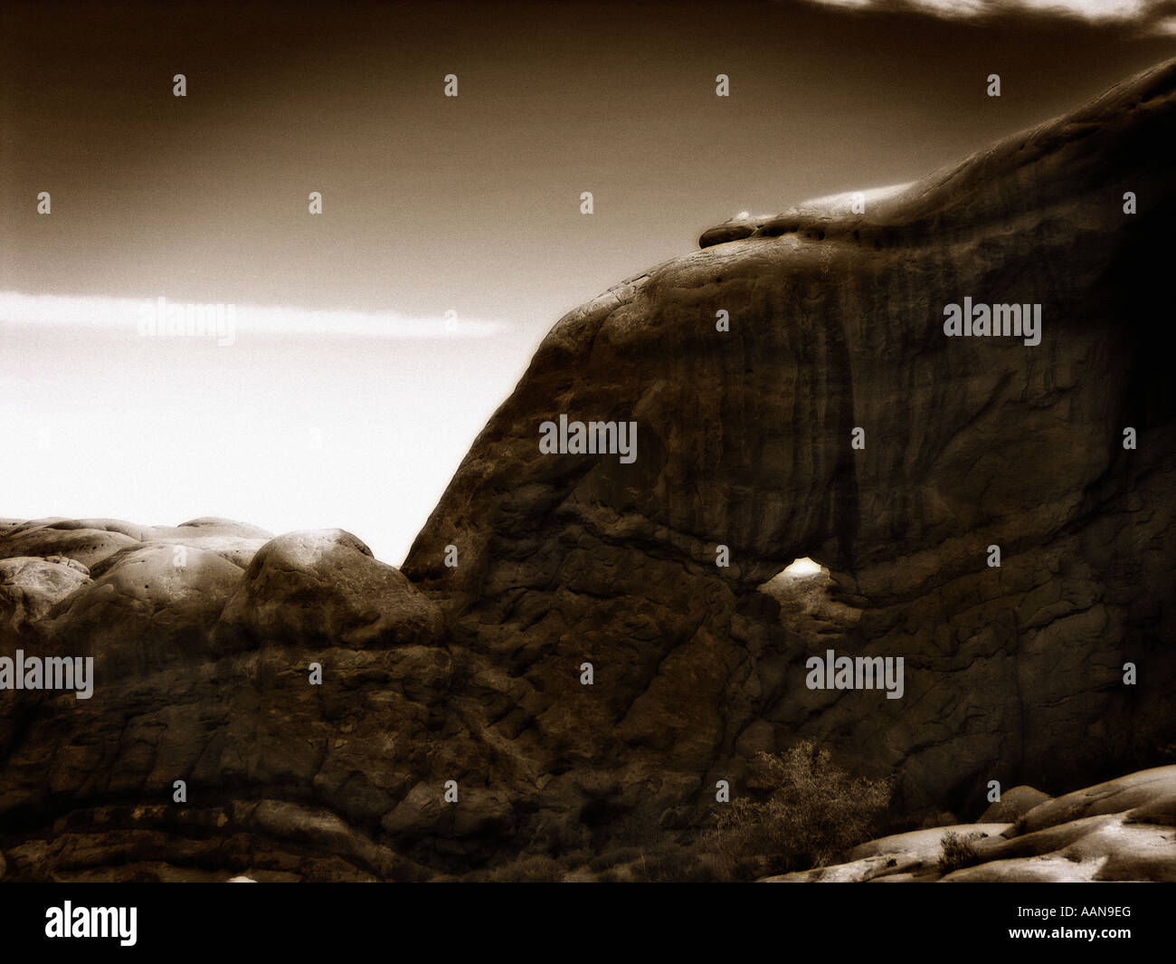 Arches National Park. Nei pressi di Moab. Lo stato dello Utah. Stati Uniti d'America Foto Stock