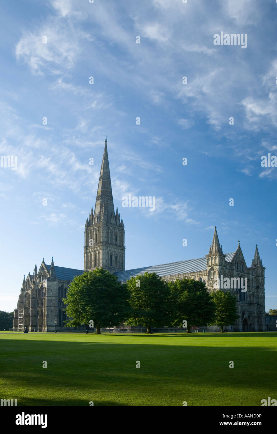 La Cattedrale di Salisbury Wiltshire, Inghilterra Foto Stock
