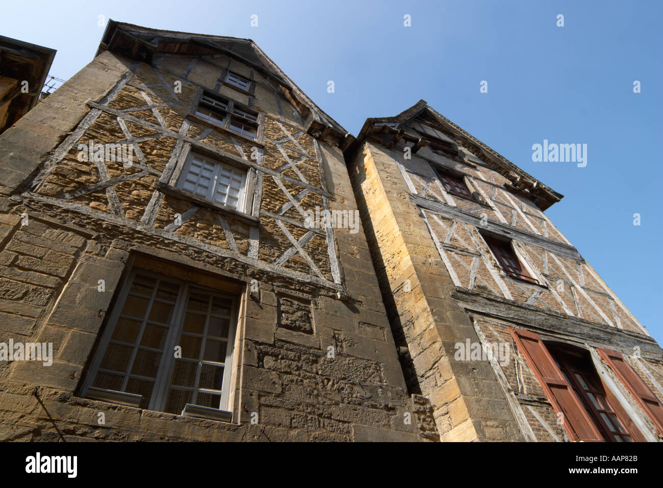 Architettura medievale a Sarlat le Caneda Dordogne Francia Foto Stock