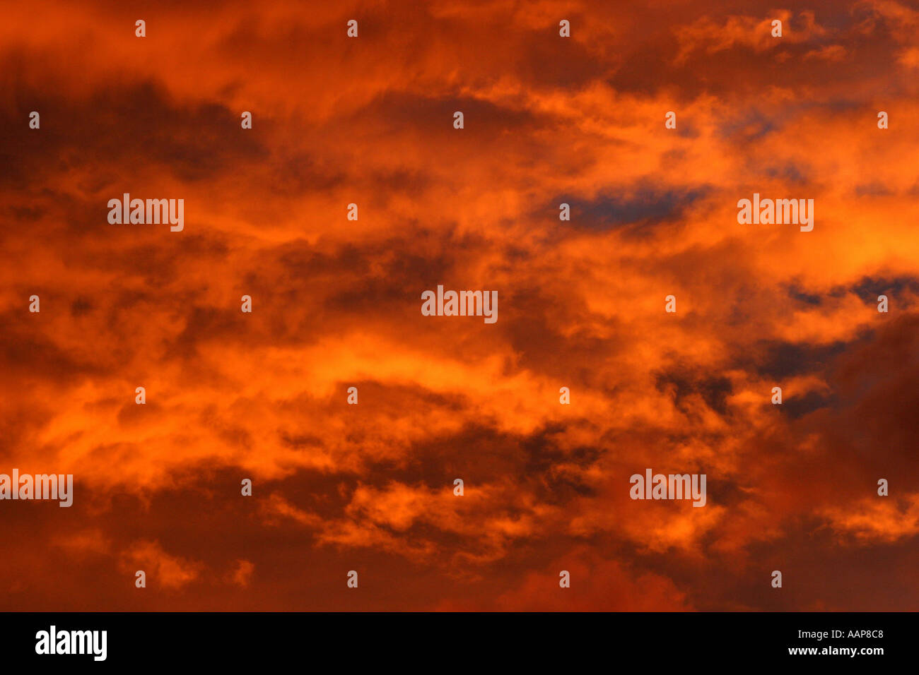 Cielo di fuoco Foto Stock