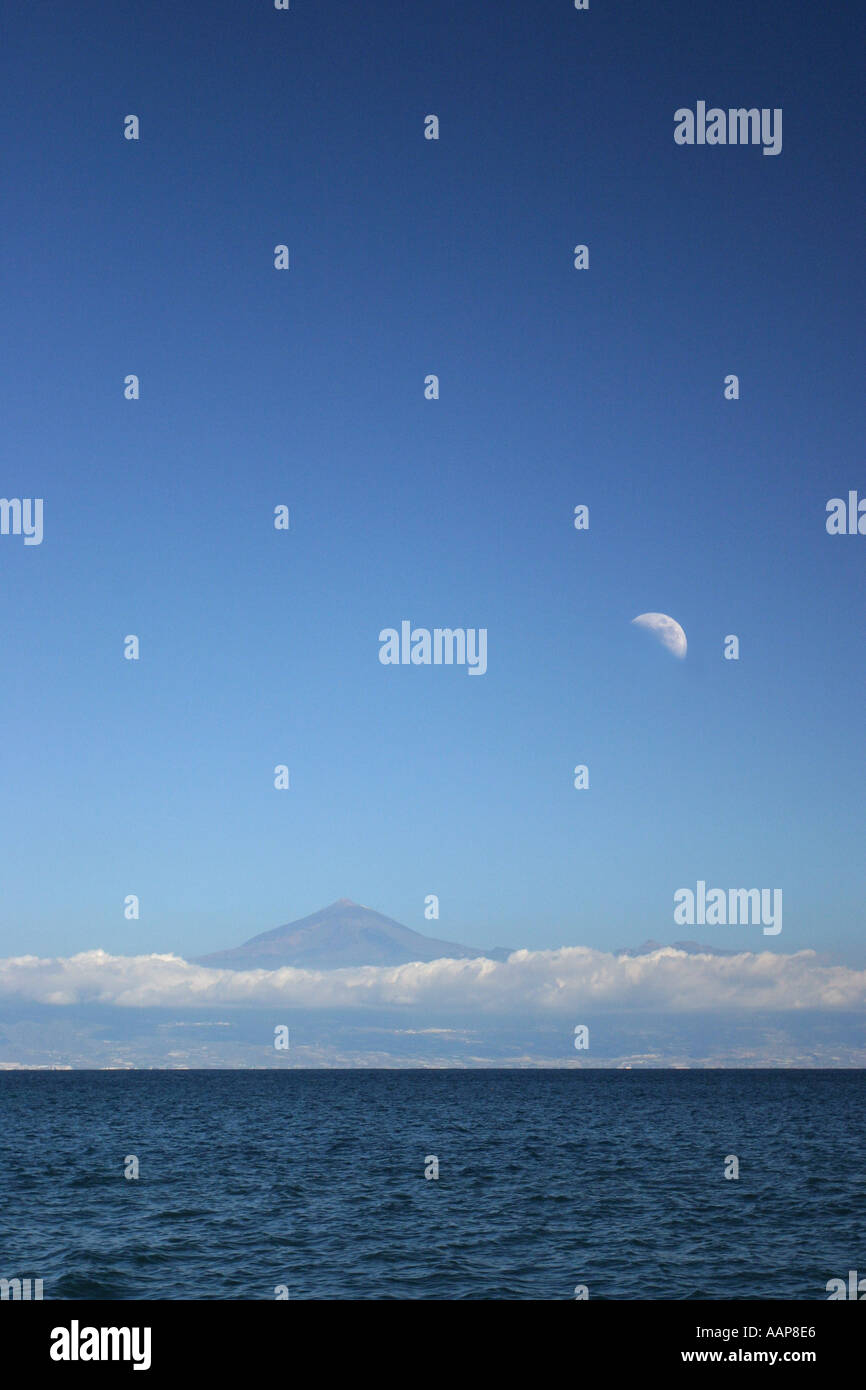 Il monte Vulcano Tedie Isole Canarie Spagna da la gomera Foto Stock