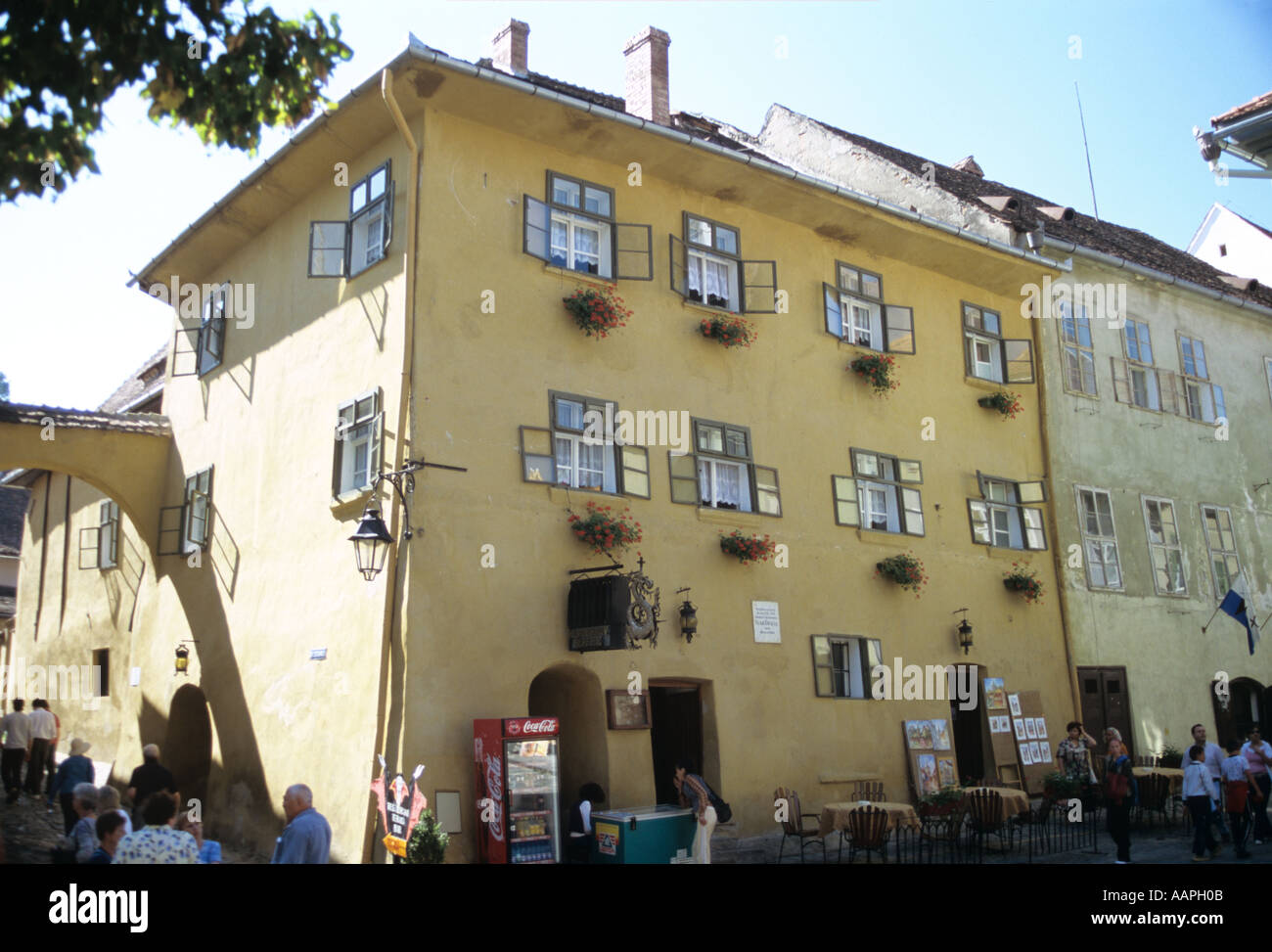 Il luogo di nascita di Vlad Tepes conosciuto anche come Vlad l'Impalatore da cui carattere Dracula è stato ispirato Transilvania Romania Foto Stock