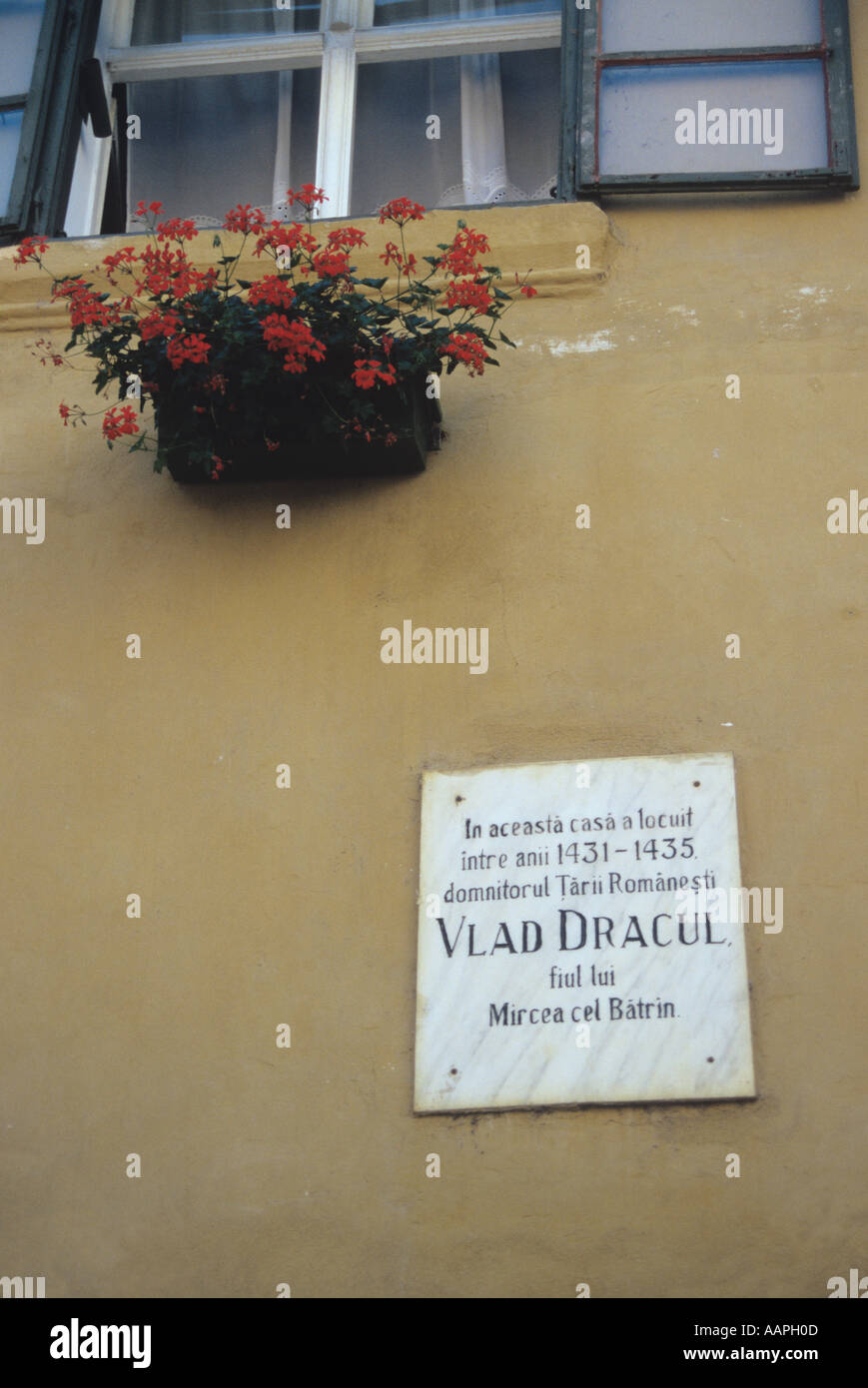 Il luogo di nascita di Vlad Tepes conosciuto anche come Vlad l'Impalatore da cui carattere Dracula è stato ispirato Transilvania Romania Foto Stock
