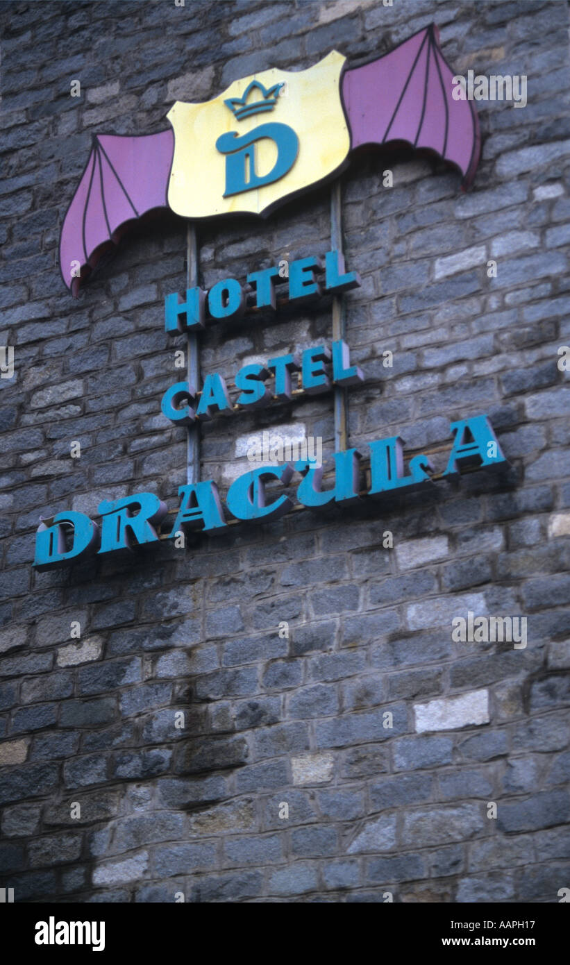 Hotel Castello di Dracula nella valle Birgau dove Jonathon Harker impostare Bram Stoker Transilvania Romania Foto Stock