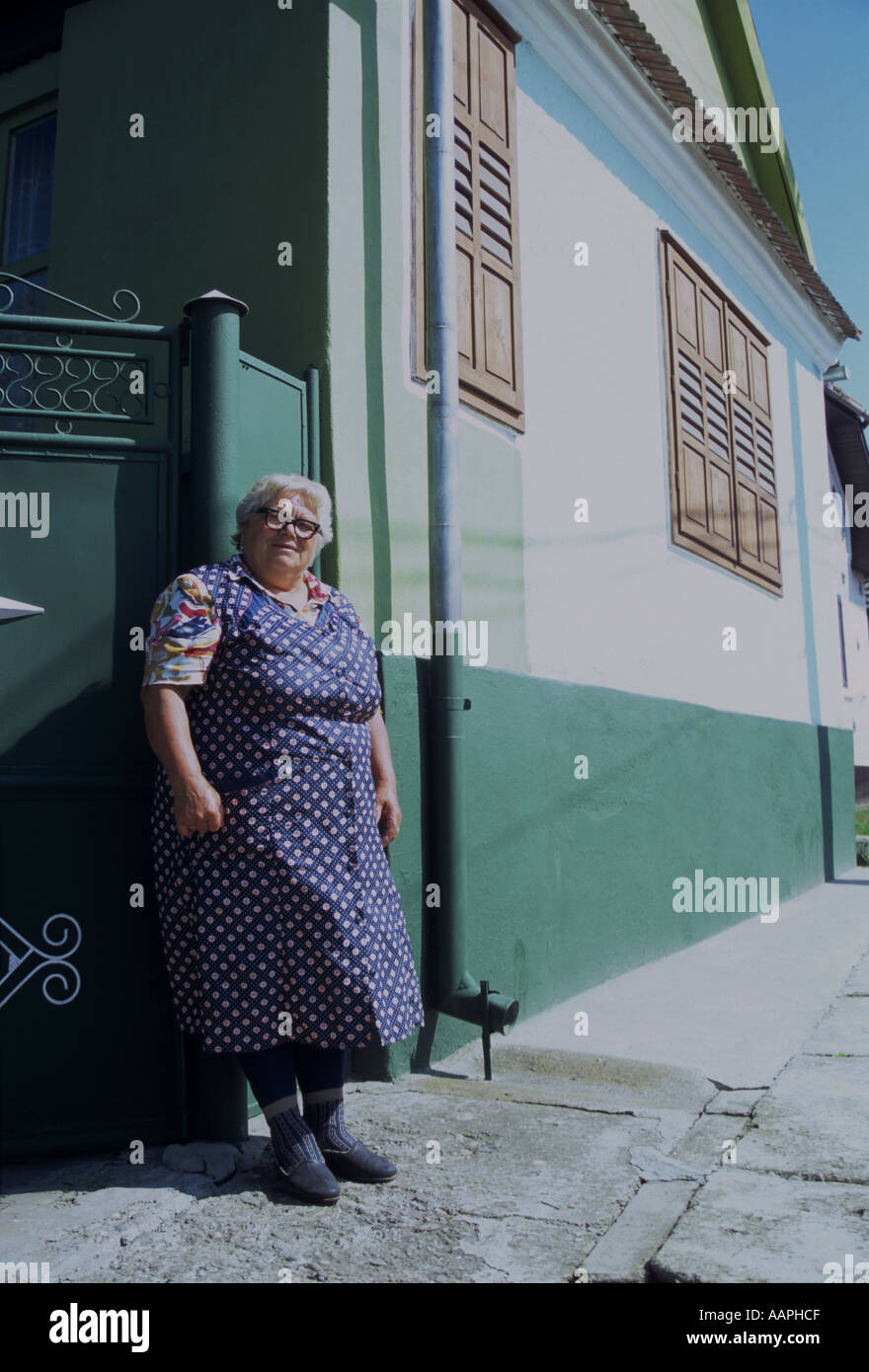 Casalinga in un stile sassone villaggio nei pressi di Brasov Foto Stock