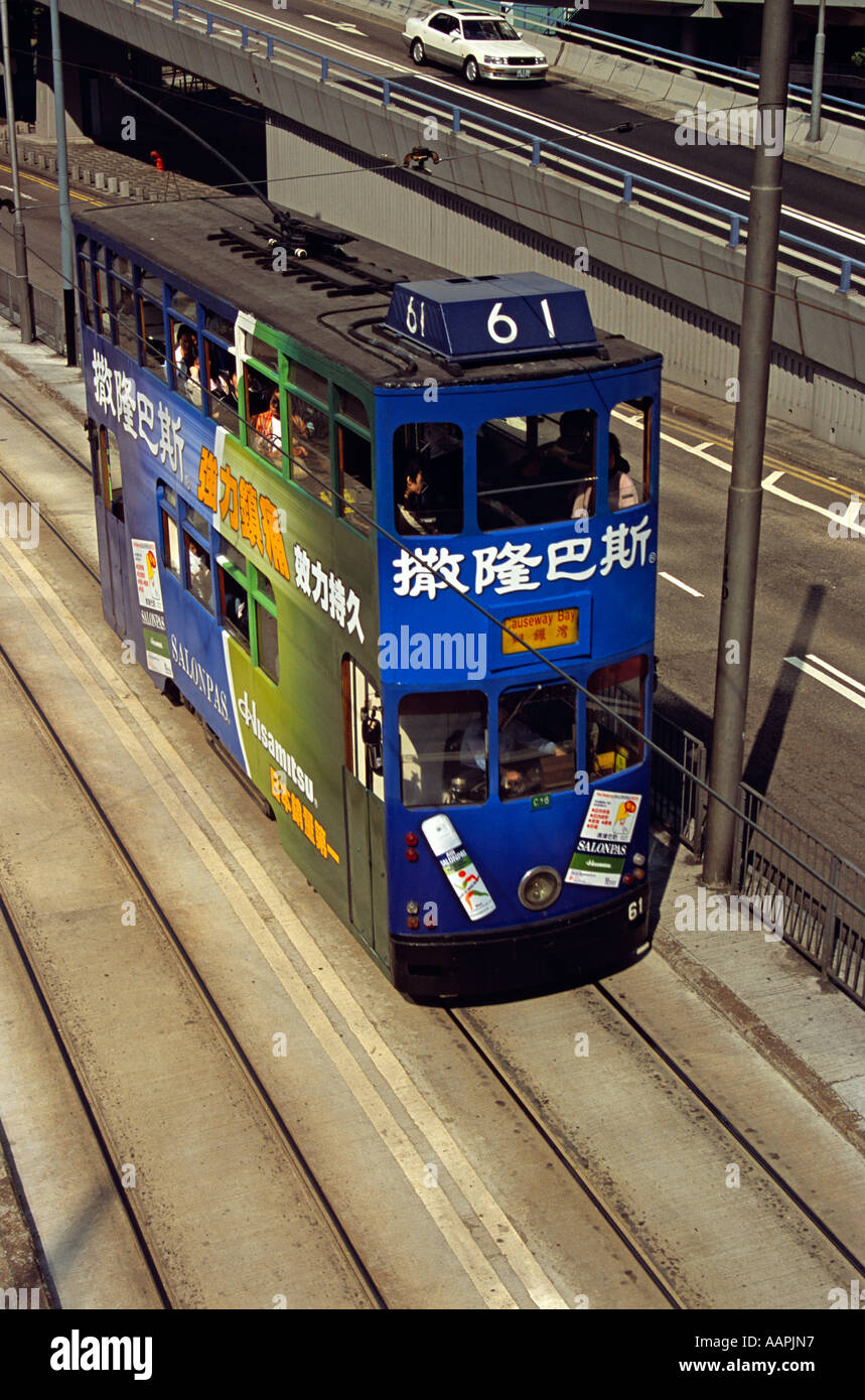 Il Tram, Hong Kong, Cina Foto Stock