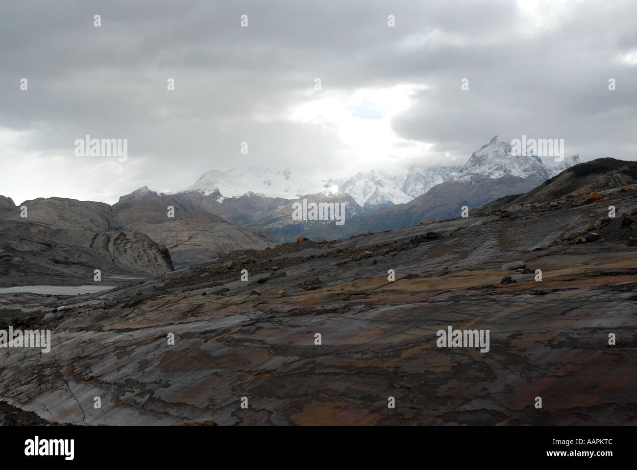 La Patagonia Argentina montagne del Parque Nacional Los Glaciares Foto Stock