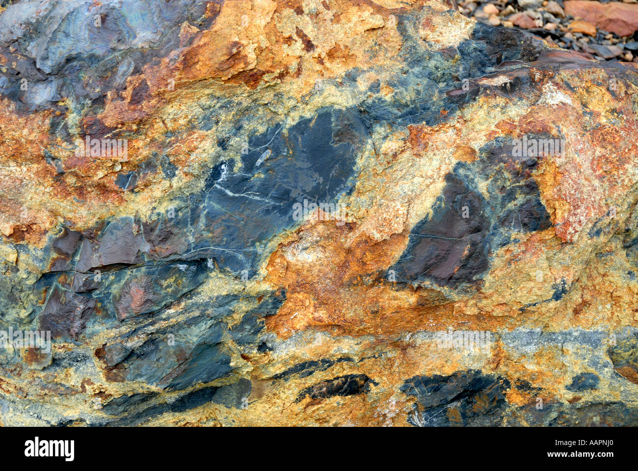 La Patagonia Argentina Rock colorazione nelle montagne del Parque Nacional Los Glaciares Foto Stock