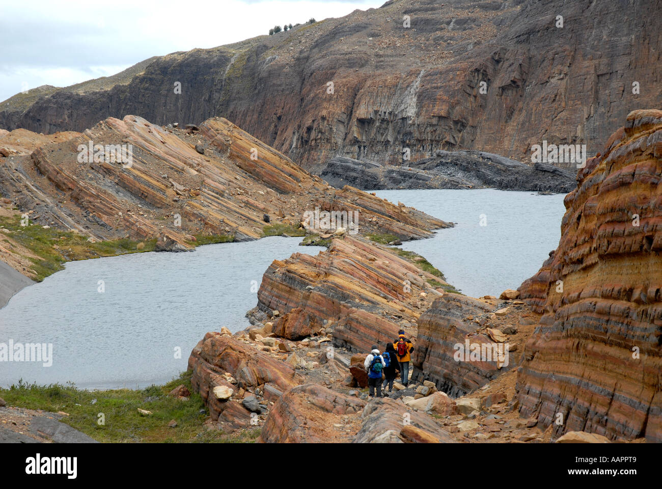 La Patagonia Argentina montagne del Parque Nacional Los Glaciares Foto Stock