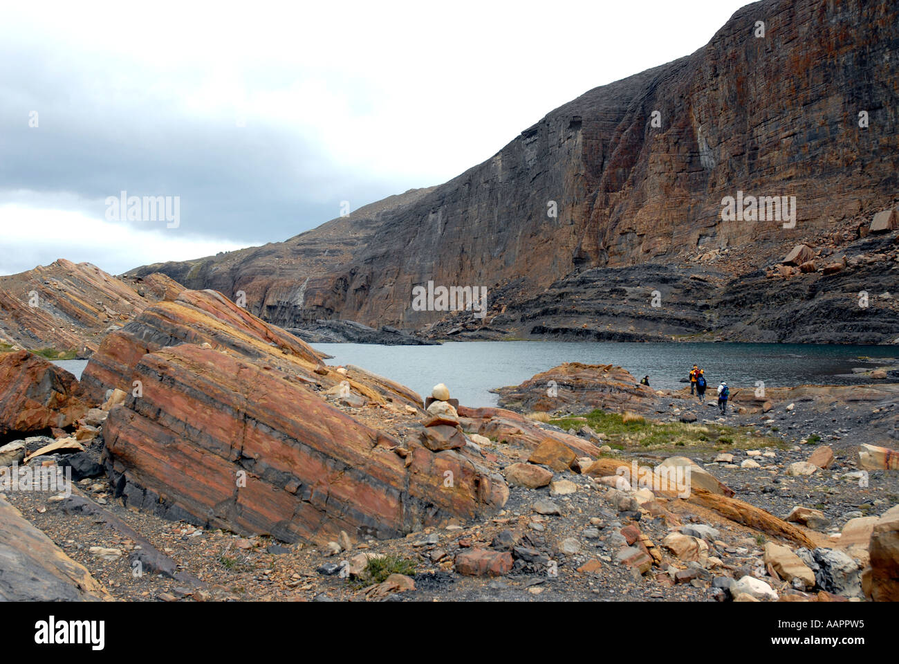 La Patagonia Argentina montagne del Parque Nacional Los Glaciares Foto Stock