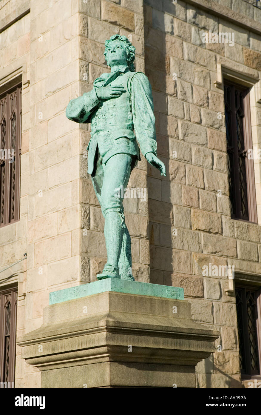 Nathan Hale statua Hartford Connecticut Foto Stock