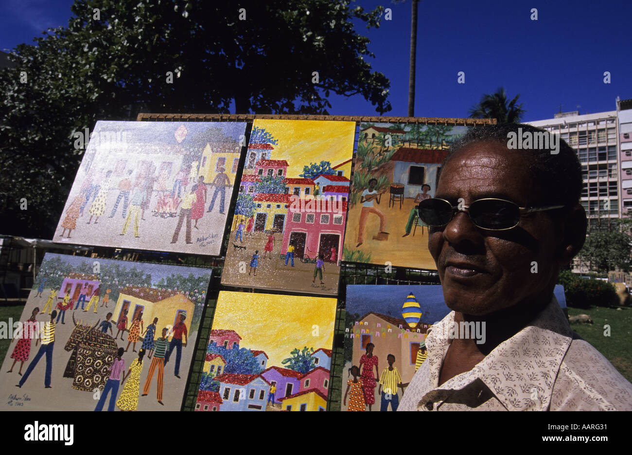 Brasile Rio de Janeiro Artigianato e Arte Fiera di Ipanema Foto Stock