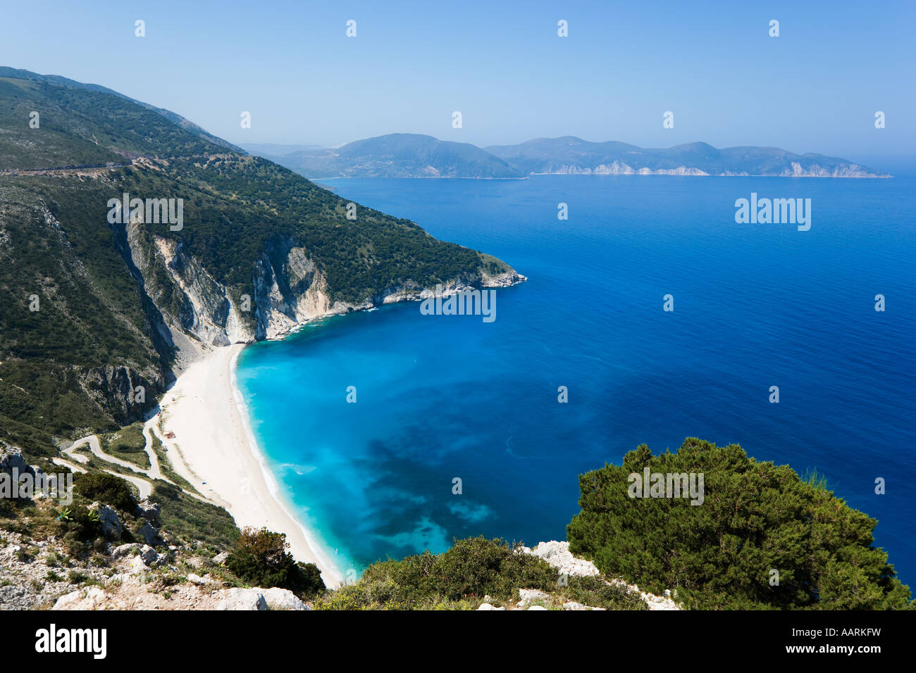 Spiaggia Mirtos, CEFALLONIA, ISOLE IONIE, Grecia Foto Stock