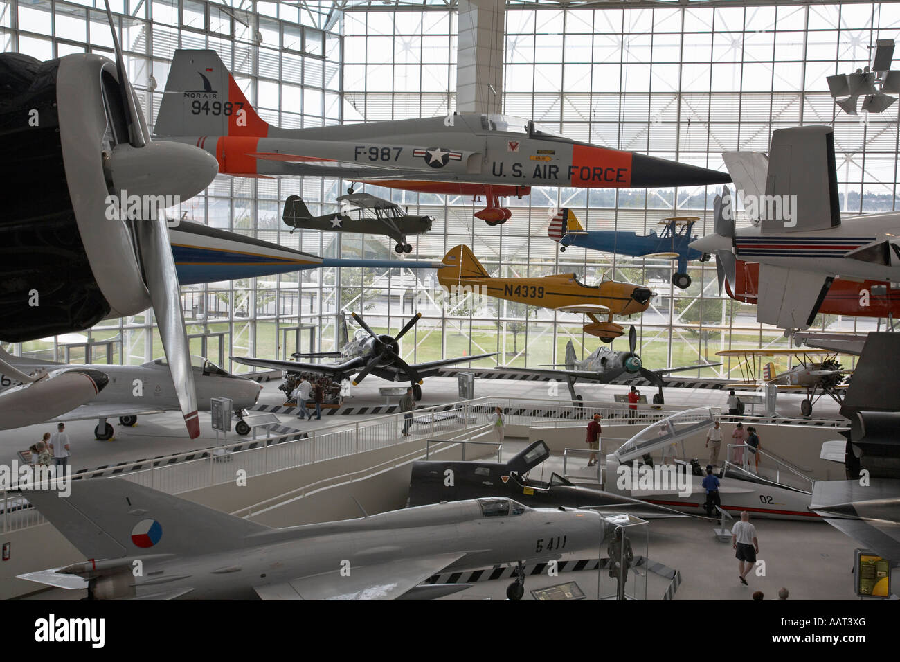 Grande Galleria di Boeing il Museo del Volo di Seattle, Washington Foto Stock