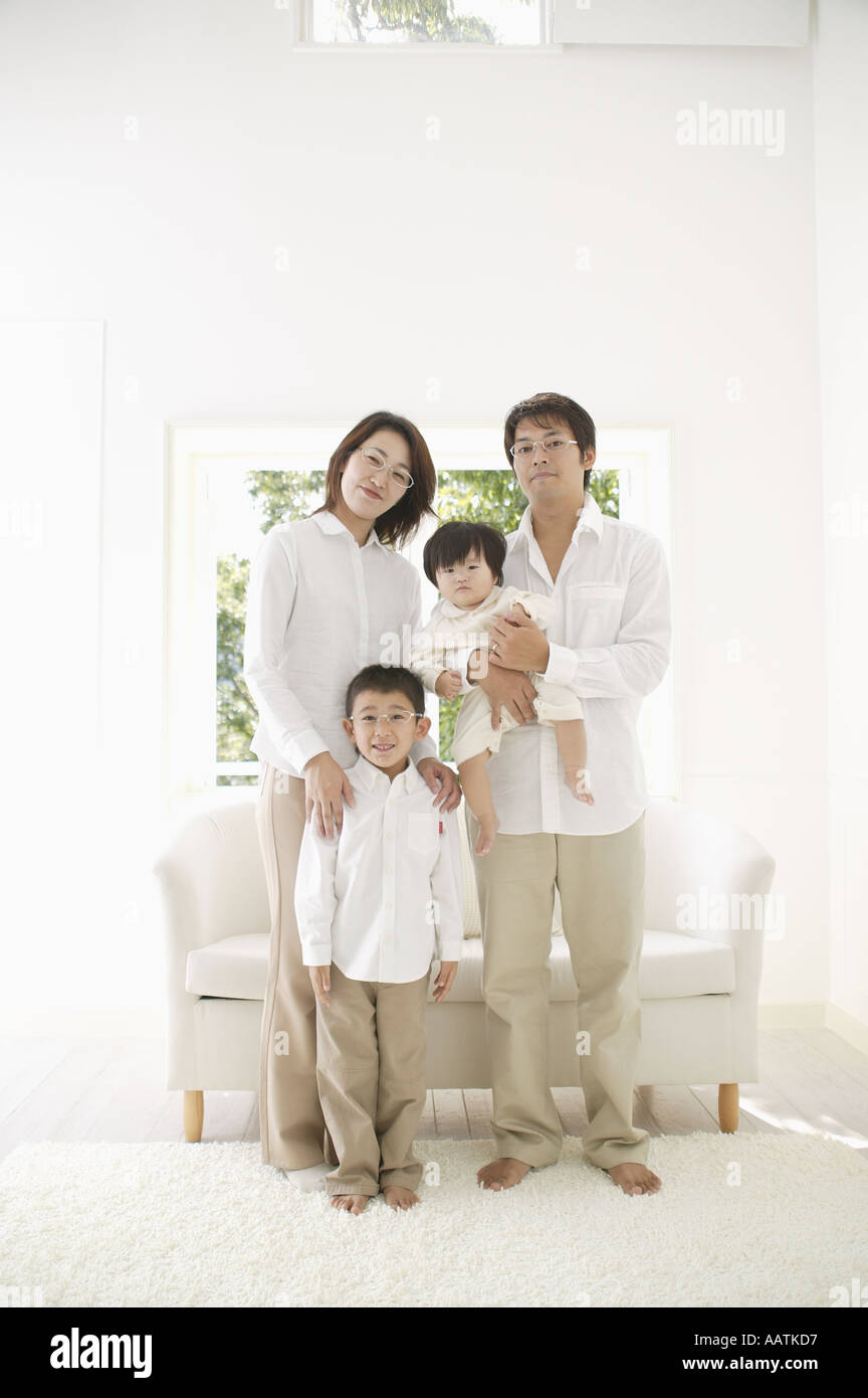 Ritratto di una famiglia Foto Stock