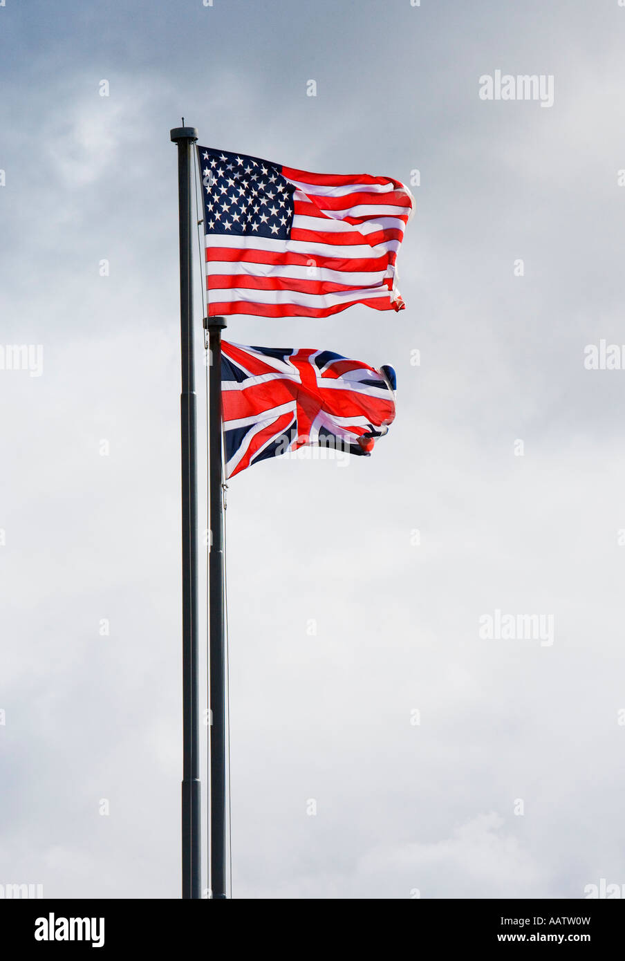 Stelle e Strisce e Union Jack Foto Stock