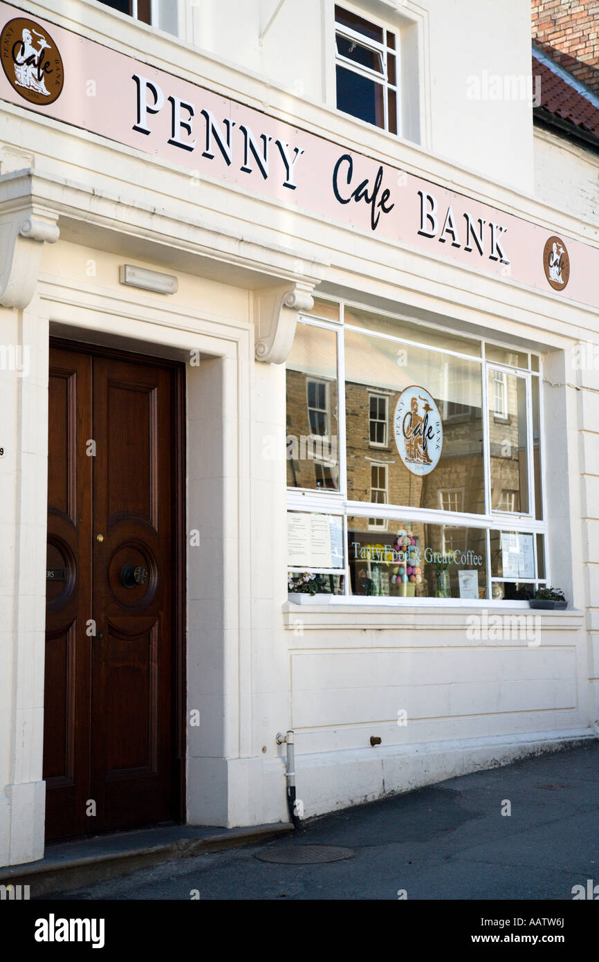 Penny Bank Cafe Kirkbymoorside North Yorkshire città mercato Foto Stock