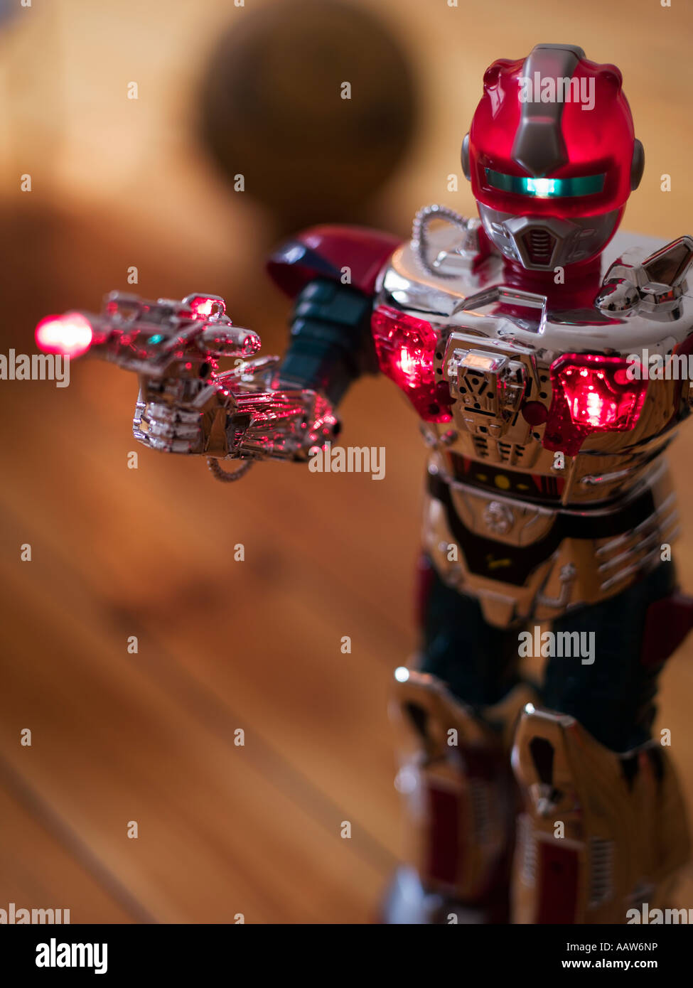 Un robot, close-up. Foto Stock