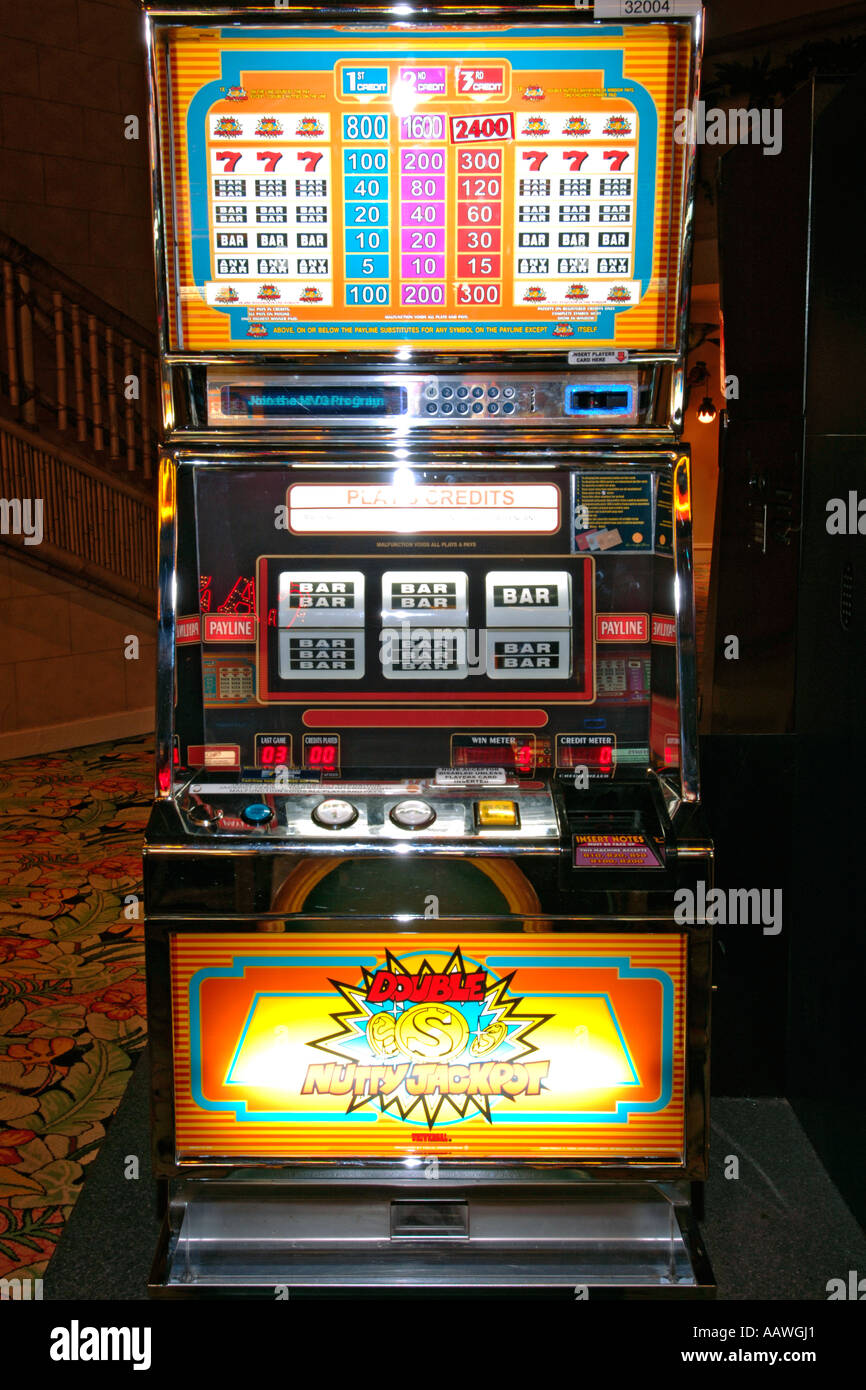 Una slot machine nel Sun City hotel casinò in Sud Africa. Foto Stock