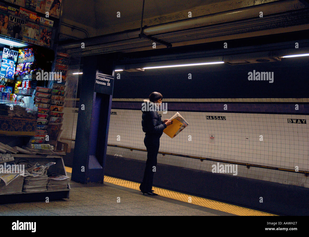 Stazione della metropolitana di New York City Foto Stock