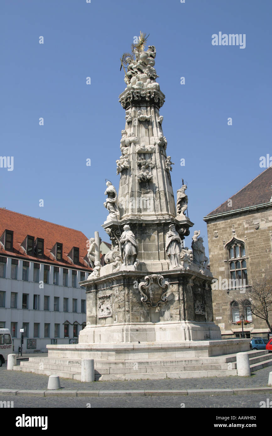 La peste colonna nella Piazza della Trinità a Budapest Foto Stock