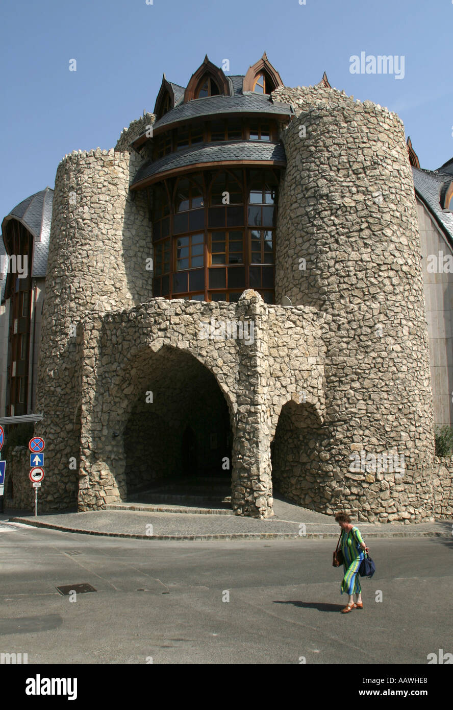 Hattyu house di Budapest, progettato dall architetto ungherese Erwin Nagy Foto Stock
