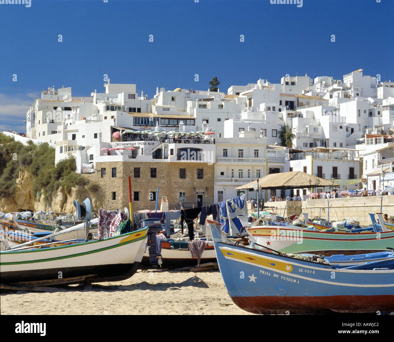 Algarve Albufeira, Spiaggia dei Pescatori Foto Stock