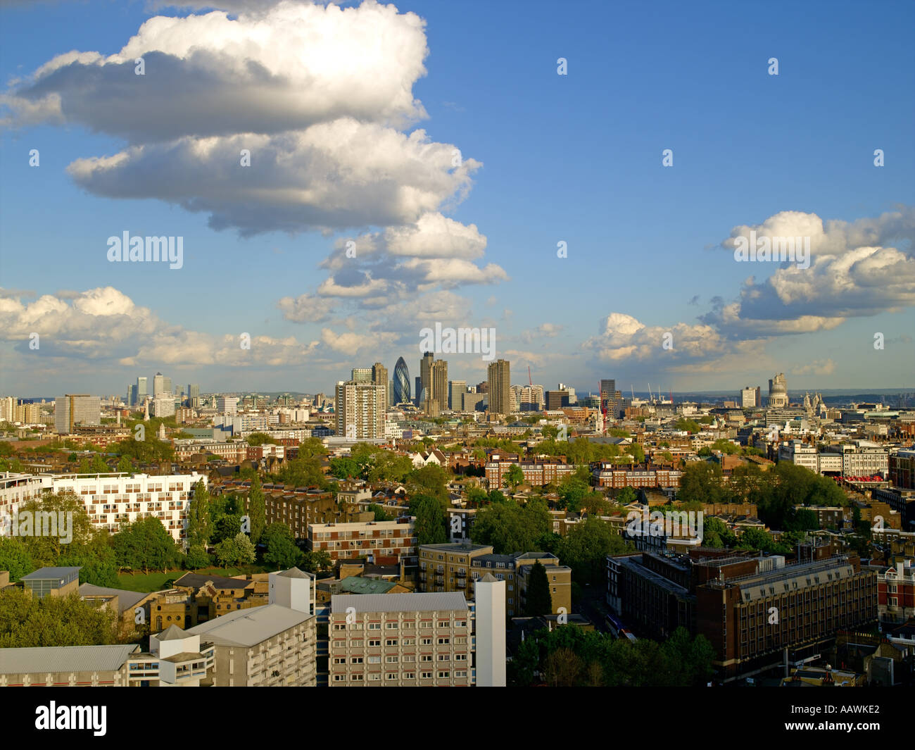 Londra, la vista della città da King's Cross Foto Stock