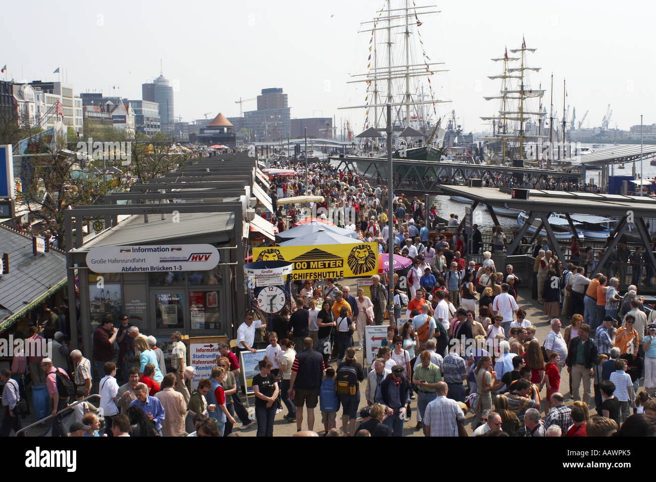 Porto compleanno in Hambur, Germania. Visitatori Foto Stock