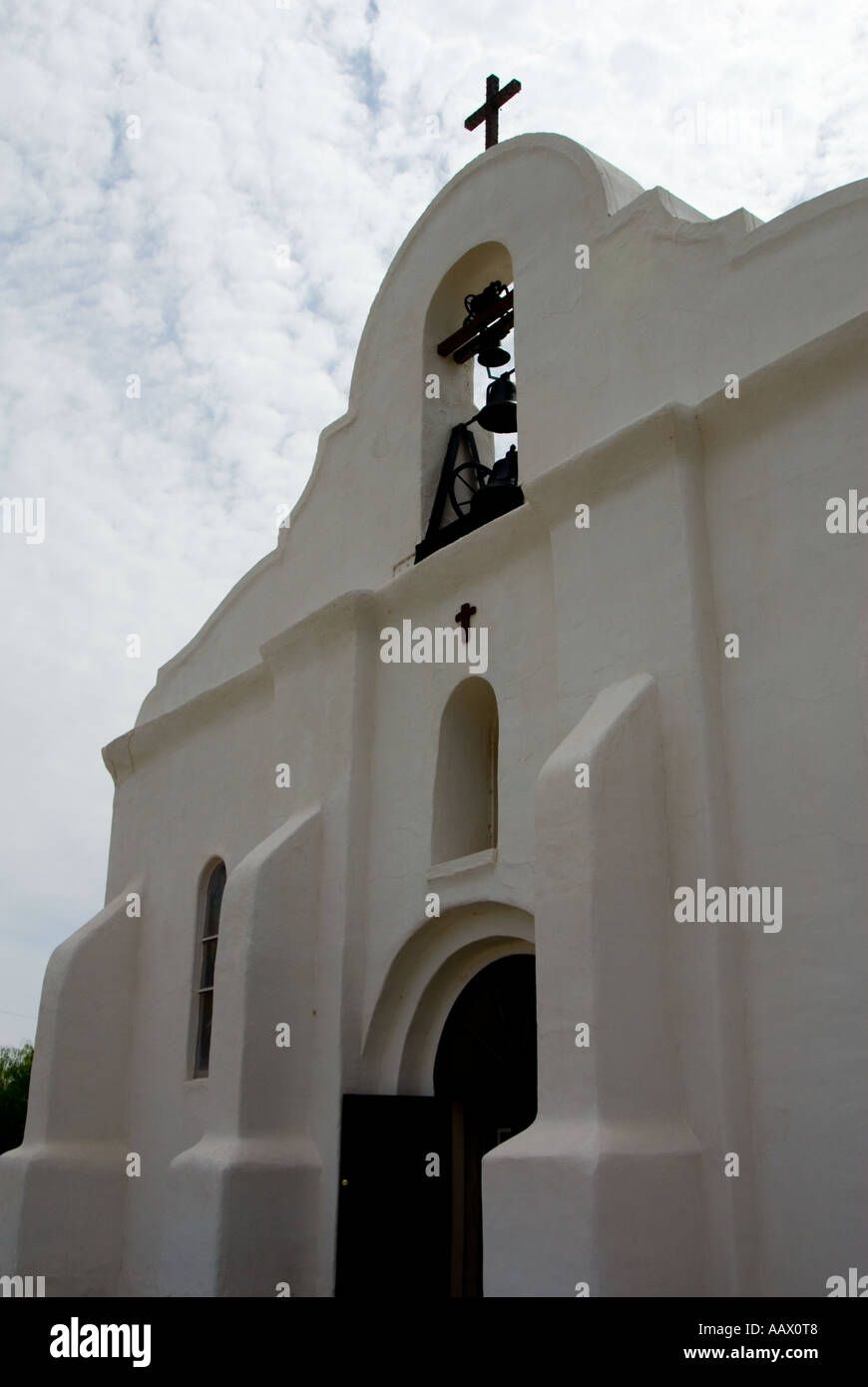 San Elizario missione spagnola nei pressi di El Paso Texas Foto Stock