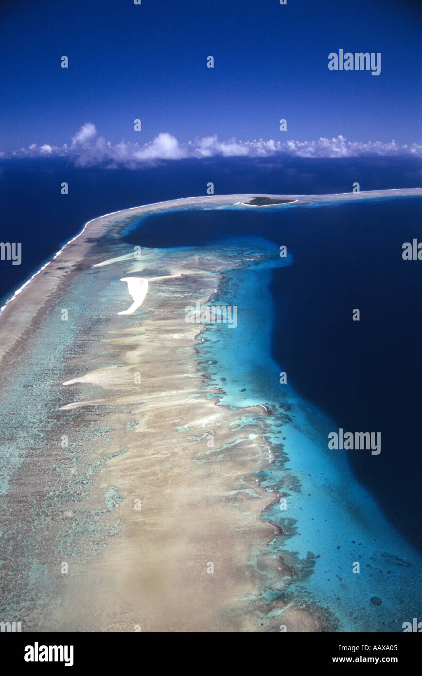 Cratere bravo a Bikini Atoll sito di noi bomba ad idrogeno il test Foto Stock