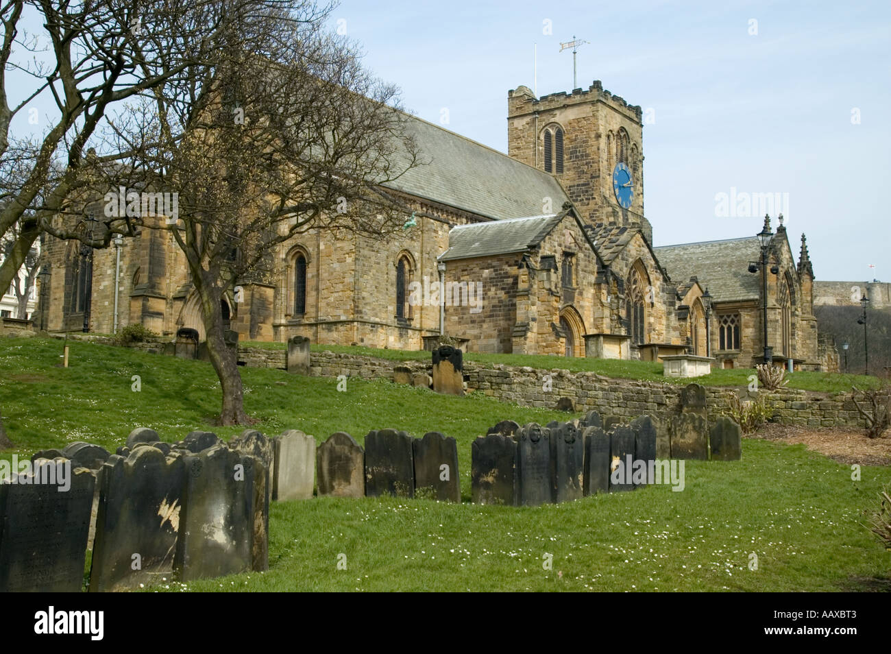 Staint Marys Chiesa Parrocchiale Scarborough North Yorkshire Inghilterra Buriel luogo di Anne Bronte sorella di Charlott Foto Stock