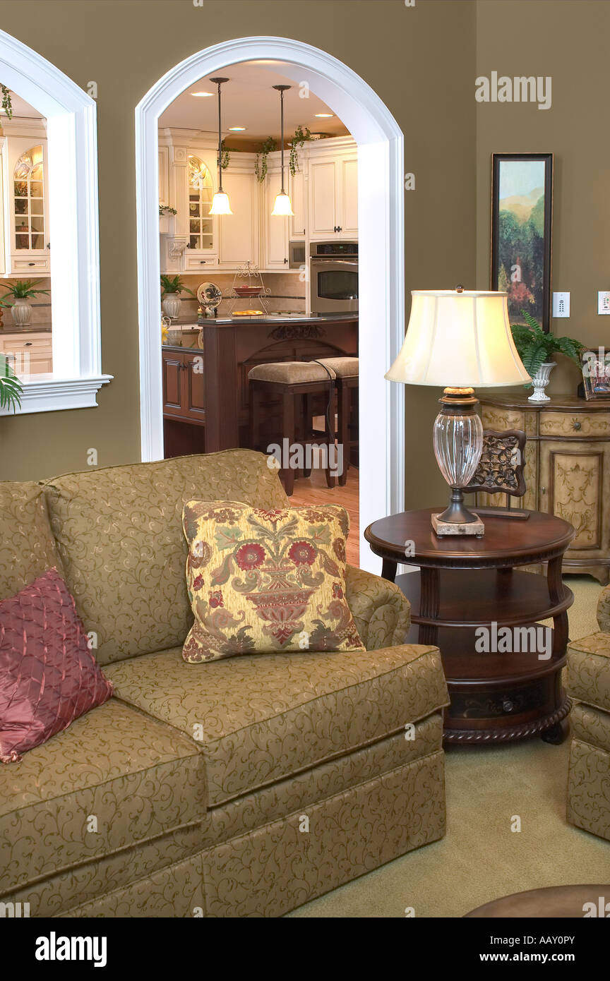 Living Room interior Dettaglio, STATI UNITI D'AMERICA Foto Stock