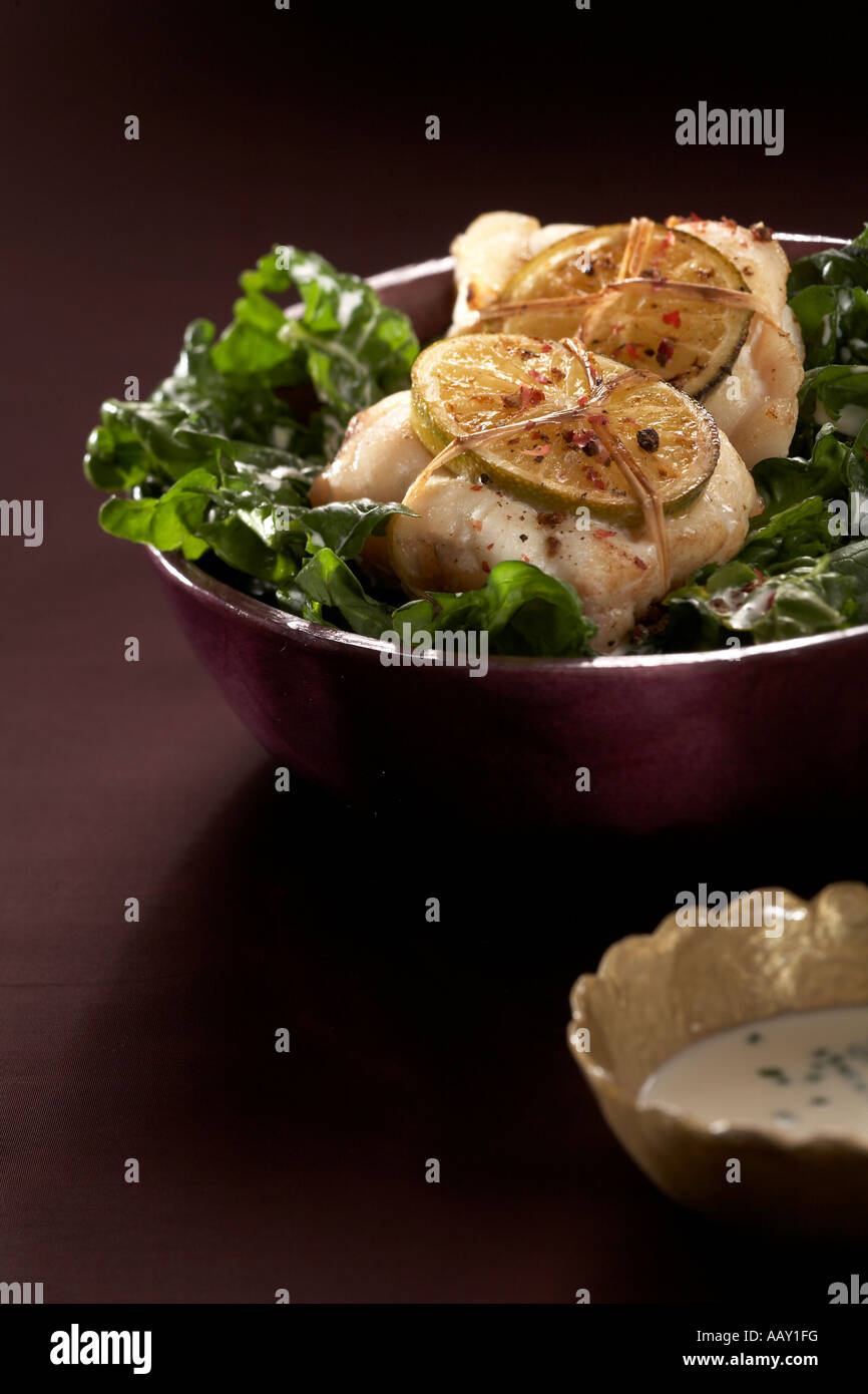 Stufati di Savoia con pesce bianco Foto Stock