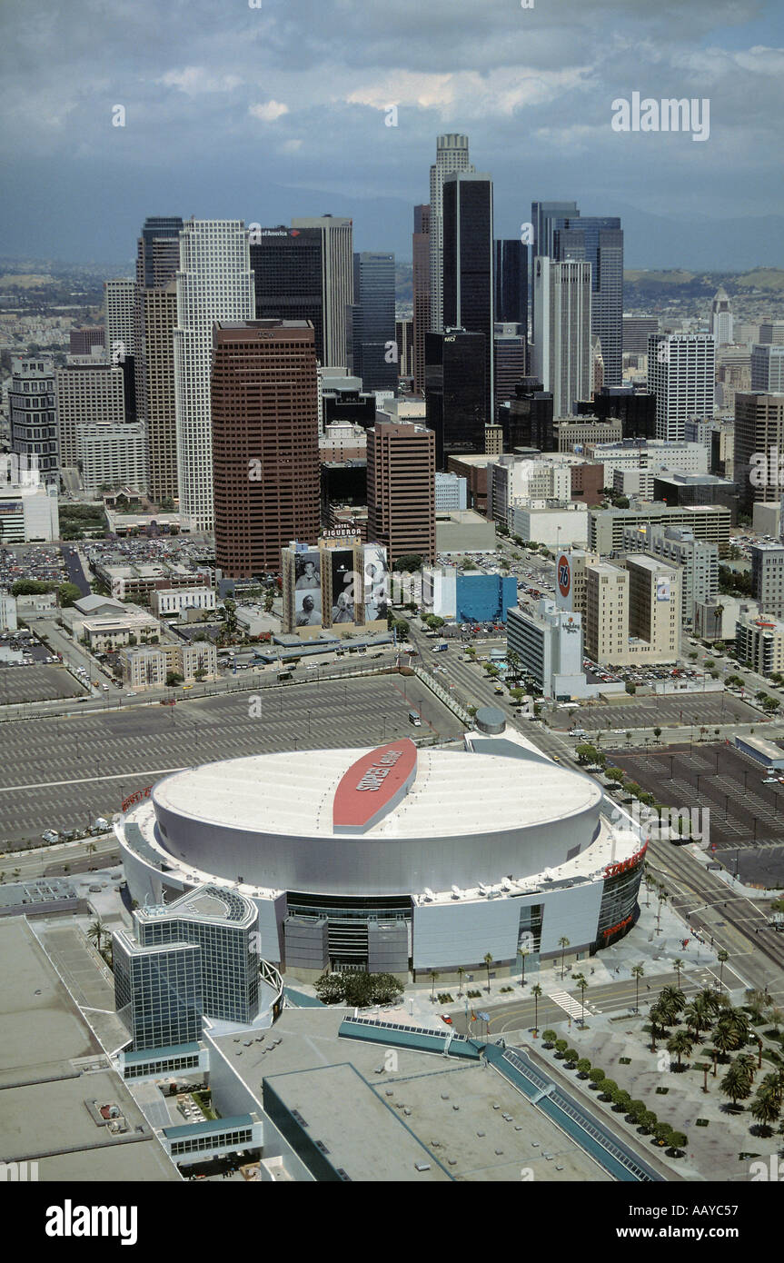 Staples arena per il centro cittadino di Los Angeles dove molte manifestazioni popolari di vario genere svolgerà Foto Stock
