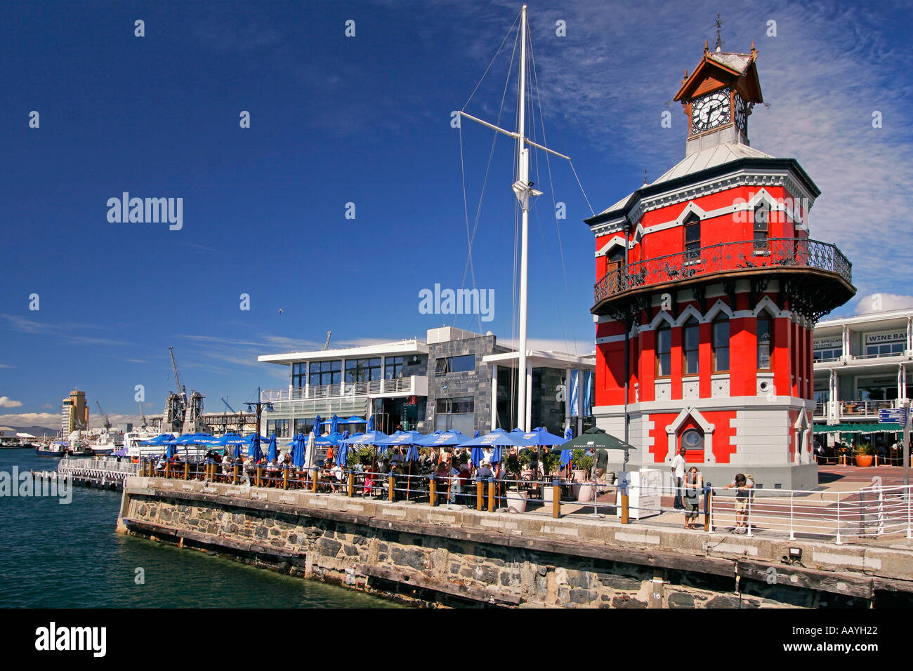 Sud Africa cape town Victoria Albert waterfront di clock tower Foto Stock